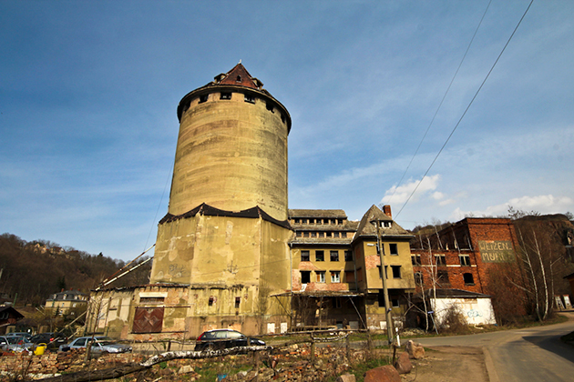 Мельница с башней элеватора в Дрездене