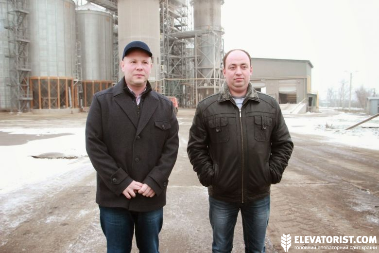 Директор центрального региона Cygnet Agrocompany Георгий Боришполь и директор элеватора Сергей Назаров