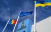 Прапор Румунії, України та Європейського Союзу