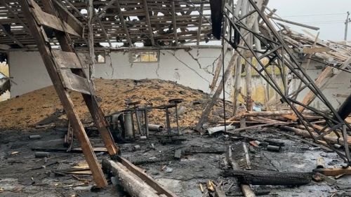 Знищений склад «Новгород-Сіверський елеватору» на Чернігівщині внаслідок атаки російських дроні