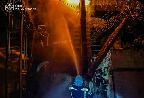 Пожежа на зерносушарці в селі Зарудинці в Житомирській області