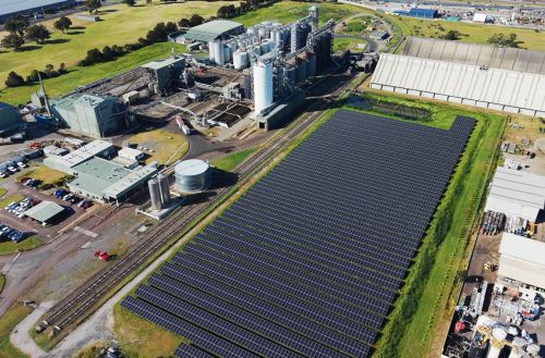 Сонячна електростанція на своєму олійноекстракційному заводі Cargill в Ньюкасл, Австралія