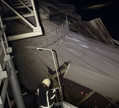 Пошкоджений силос у порту Одещини внаслідок атаки Росії