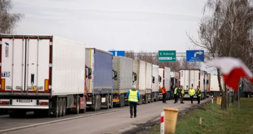 Обмеження руху транспорту у пункті пропуску Медика — Шегині на українсько-польському кордоні