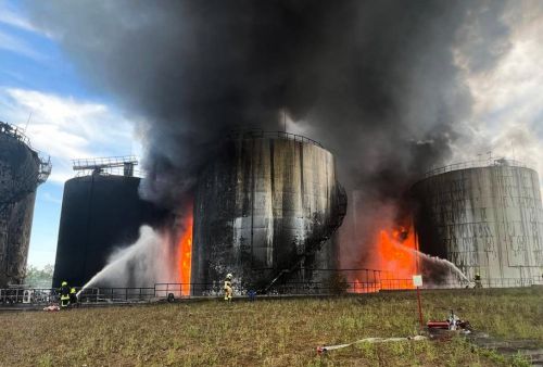 Пожежа резервуарів з олією