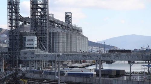 Зерновий термінал в порту Новоросійська 