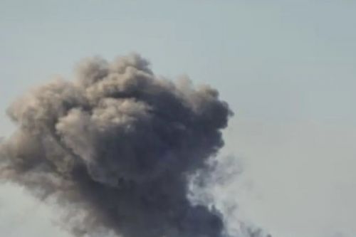 Дим внаслідок атаки Росії
