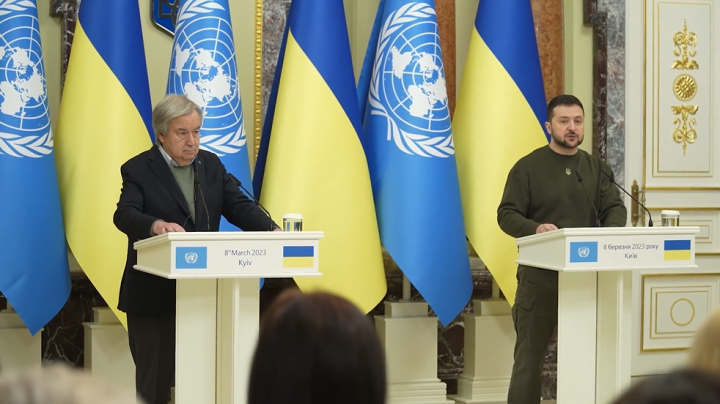 Пресконференція Президента Володимира Зеленського та Генерального секретаря ООН Антоніу Гутерріша