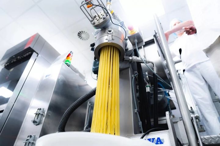 Новий пілотний прес для екструзії макаронів у лабораторії Pasta Lab дослідницького центру Stern-Technology Center у місті Аренсбург (Німеччина)