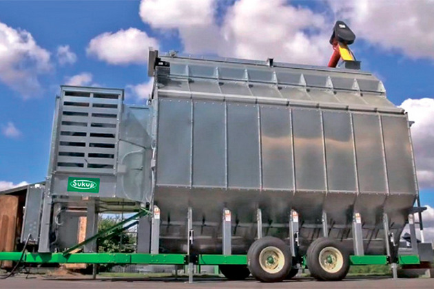 Мобільна зерносушарка Sukup, призначена для роботи без стаціонарної інфраструктури